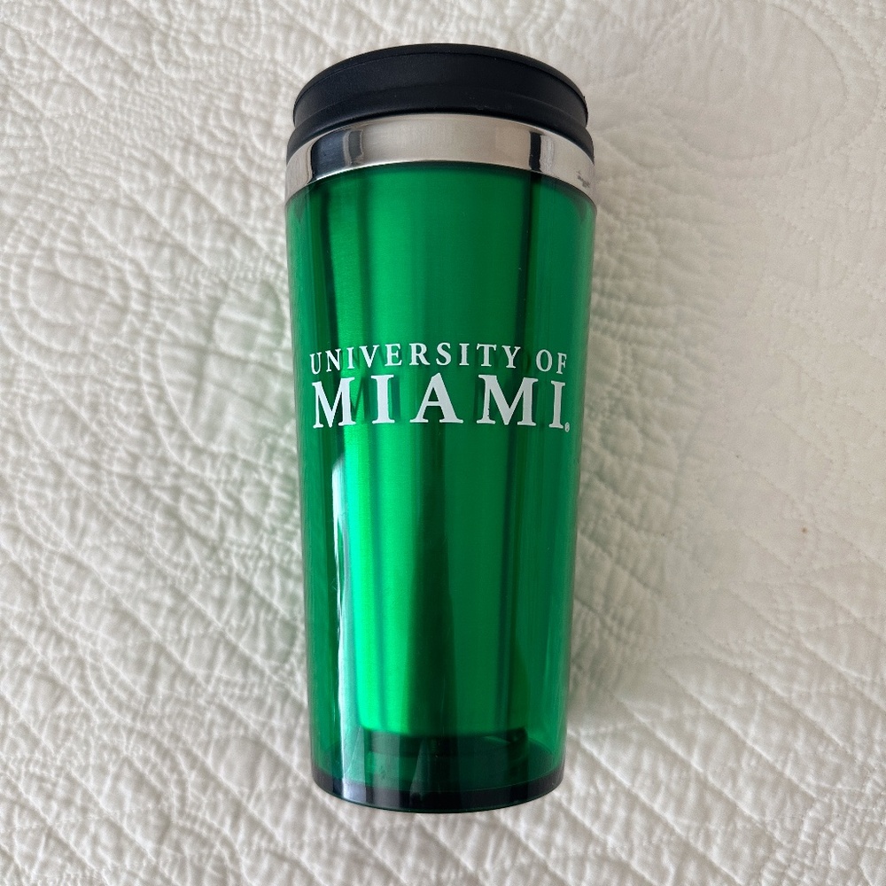 University of Miami Travel Tumbler Coffee Mug Cup